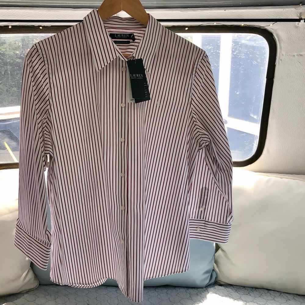 NWT Women’s Striped White and Black Shirt